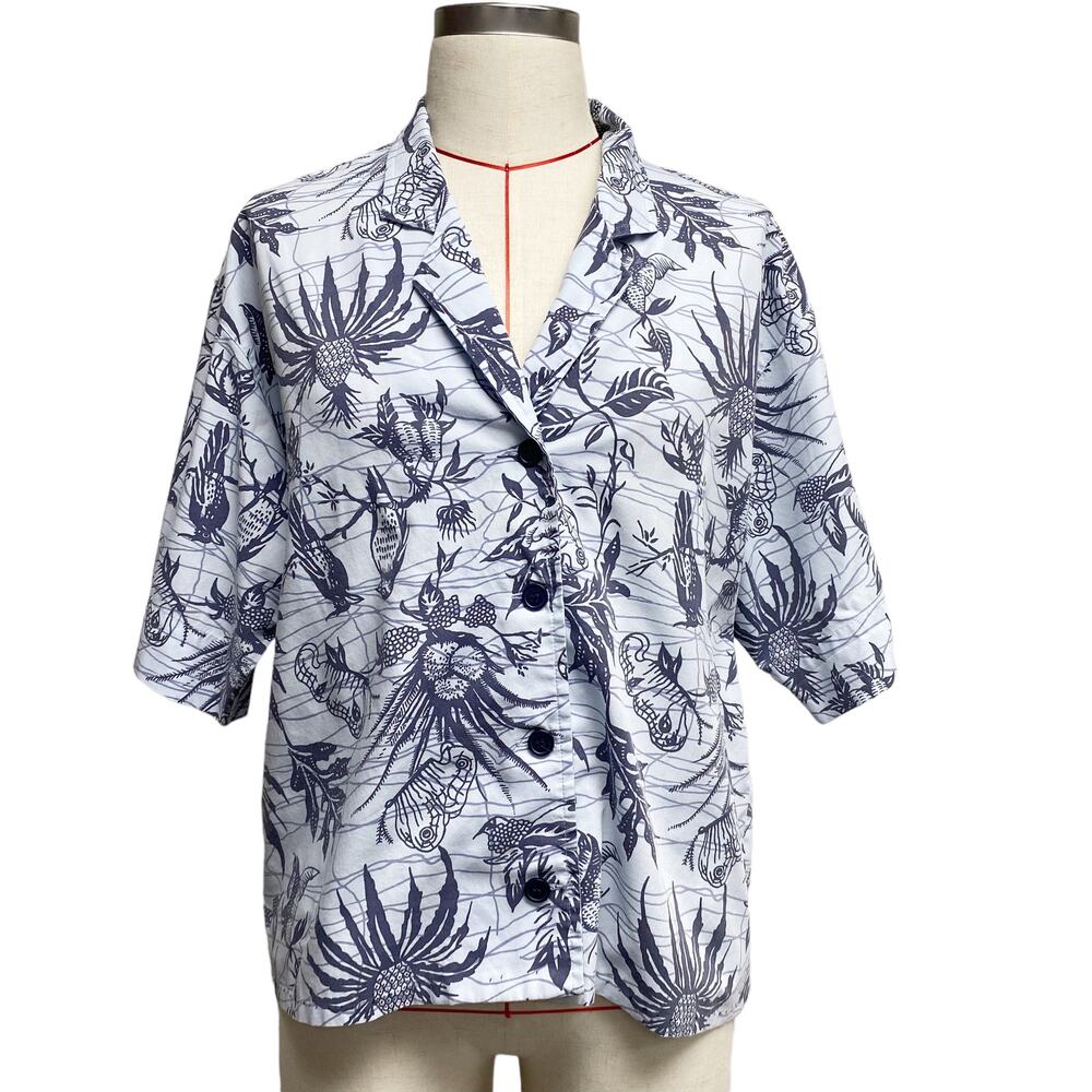 Vintage Diane Von Furstenburg Womens Printed Button Up Shirt